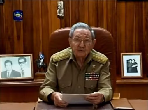 Cũng trưa ngày 17/12, Chủ tịch Cuba Raul Castro cũng thông báo việc này trên đài truyền hình.