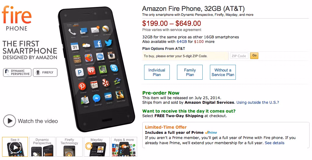 Fire Phone cũng nổi bật với hệ thống loa kép nổi cùng hiệu ứng âm thanh vòm, được đánh giá là một trong những mẫu smartphone có chất lượng âm thanh đỉnh.