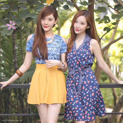 Jess và Elle đều sở hữu trang cá nhân có hơn 100.000 người hâm mộ. Khi chụp ảnh riêng, hai chị em thường bị cư dân mạng nhầm lẫn vì có ngoại hình rất giống nhau.
