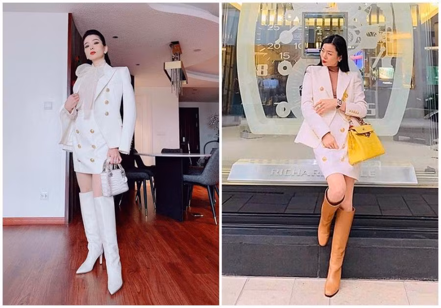 Cái gì đã mua theo bộ là Lệ Quyên dứt khoát không chịu mặc riêng thì phải?