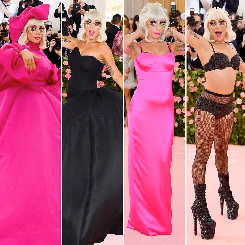 Thay 4 bộ đồ trước mặt mọi người ngay trên thảm đỏ, còn ai chơi lớn bằng Lady Gaga tại Met Gala 2019?
