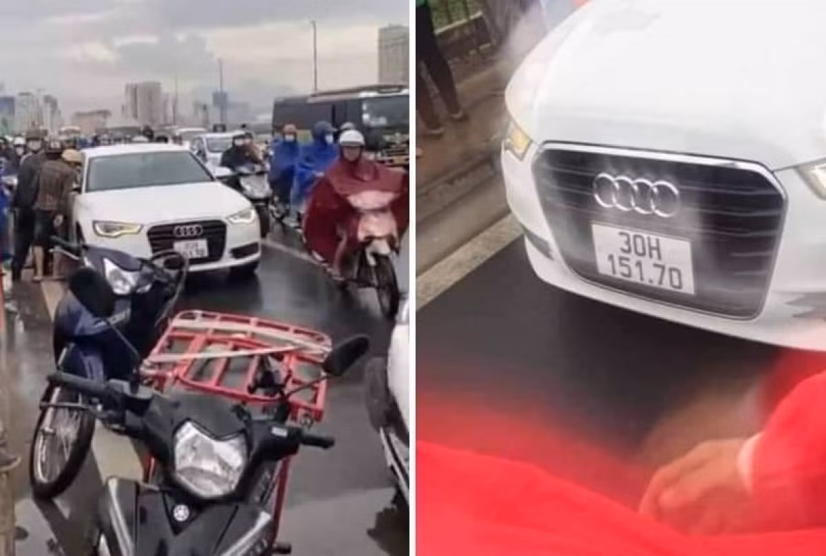 Nghi van nguoi dan ong bo lai xe Audi A6 cung thu tuyet menh nhay cau Nhat Tan