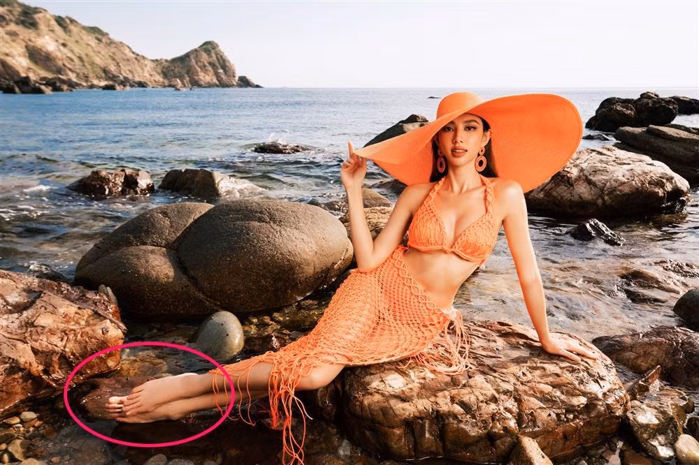 Không ít khung hình gây hoang mang với những ngón chân dài ngoằng như bị photoshop kéo chân quá đà.