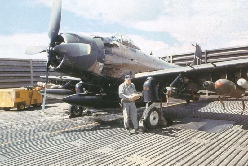 A-1 Skyraider tham gia ngay từ đợt tấn công đầu tiên của Không quân Mỹ vào miền Bắc Việt Nam ngày 5/8/1964 trong chiến dịch “Mũi Tên Xuyên – Operation Pierce Arrow”, nhằm đáp trả trong sự kiện Vịnh Bắc Bộ và đã bị phòng không ta bắn rơi 2 chiếc Skyraider.
