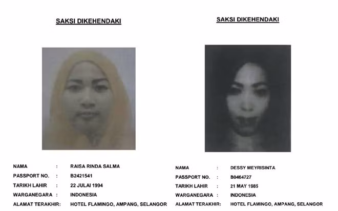 Truy tìm 2 phụ nữ Indonesia làm nhân chứng nghi án Kim Jong Nam Truy tim 2 phu nu Indonesia lam nhan chung nghi an Kim Jong Nam