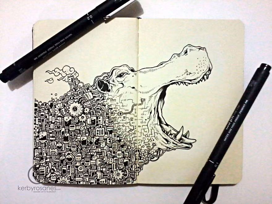 Kerby Rosanes cũng có những khách hàng thân thuộc - những người rất giống với anh, thích vẽ khi vui và vẽ để xả stress.