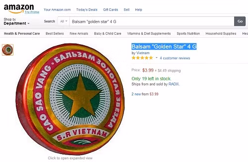 Trang amazon bán với giá gần 4 USD nhưng vẫn cháy hàng.