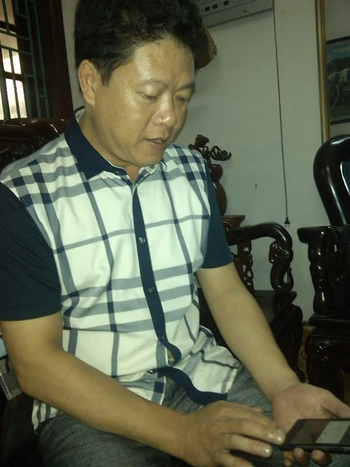 Ông Hoàng Bá Lực, Trưởng công an xã Mỹ Xá.