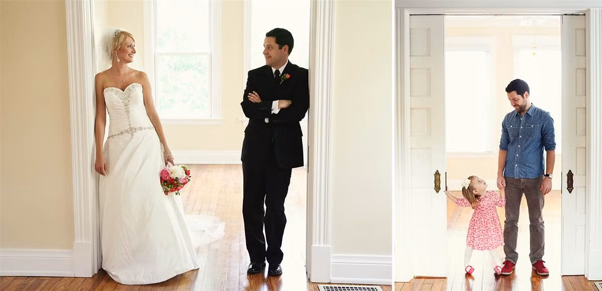 Dựa vào bối cảnh bộ ảnh cưới của mình và người vợ quá cố, anh Ben Nunery đã cùng con gái tái hiện lại một phần bộ ảnh ý nghĩa đó. Tuy nhiên, lúc này, nhân vật chính lại là anh và cô con gái đáng yêu.