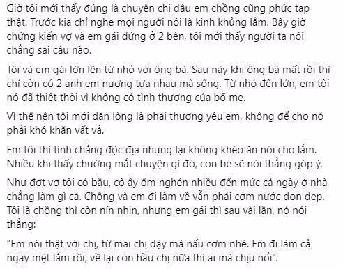 Vo co 50 trieu tien thai san, chong bao tang em gai di de