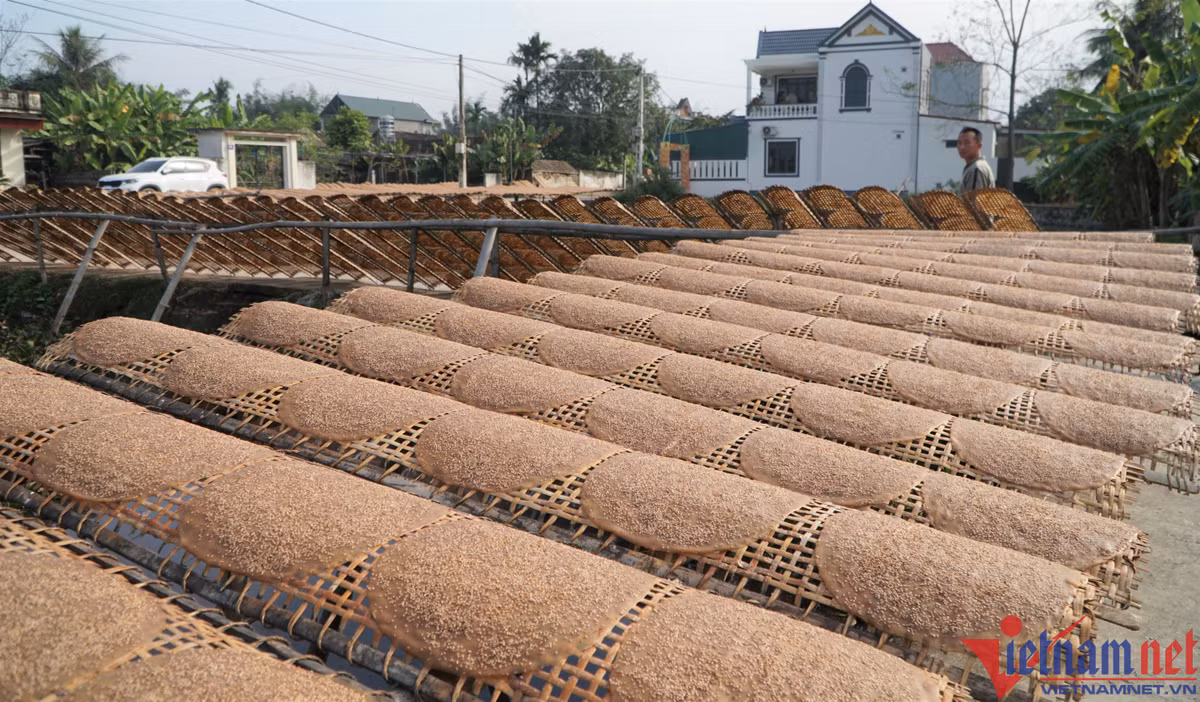 Tất bật đến đêm vẫn không đủ bánh đa bán Tết Nguyên Đán - Hình 2 Tat bat den dem van khong du banh da ban Tet Nguyen Dan-Hinh-2