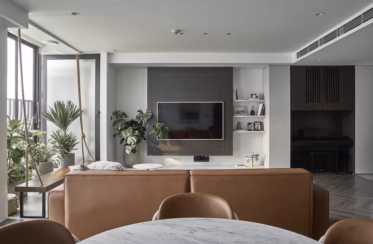 Căn hộ 145m2 gam màu trung tính, đẹp sắc sảo từng đường nét ảnh 4