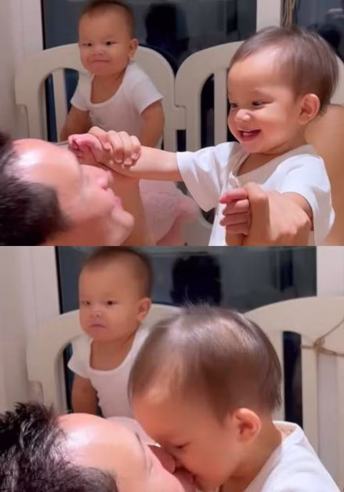 Biểu cảm Leon nhà Hà Hồ khi thấy ba Kim Lý cưng chiều Lisa Bieu cam Leon nha Ha Ho khi thay ba Kim Ly cung chieu Lisa