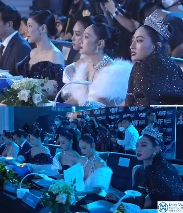 Góc nghiêng của Minh Hằng thậm chí còn được đánh giá "bén" hơn hẳn 2 hậu bối Tiểu Vy, Lương Thùy Linh bên cạnh.