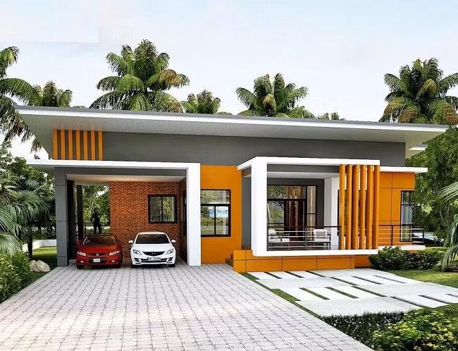 5 mẫu nhà cấp 4 mái bằng 3 phòng ngủ như thiên đường sống 5 sao - Hình 5 5 mau nha cap 4 mai bang 3 phong ngu nhu thien duong song 5 sao-Hinh-5