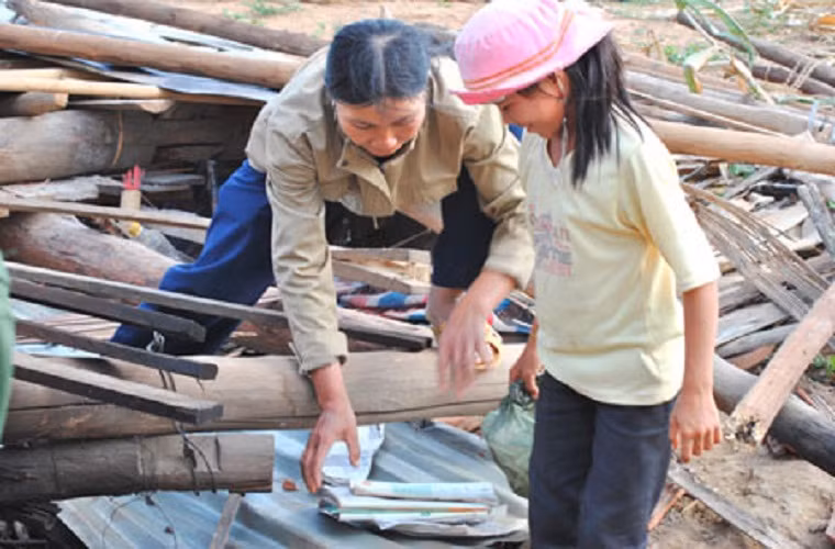 Theo thống kê chưa đầy đủ, 2 ngôi nhà, 7 chòi canh rẫy cùng hàng chục ha cây trồng của người dân bị voi rừng phá nát