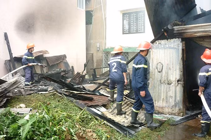 Hiện trường vụ cháy.