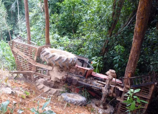 Hiện trường vụ tai nạn.