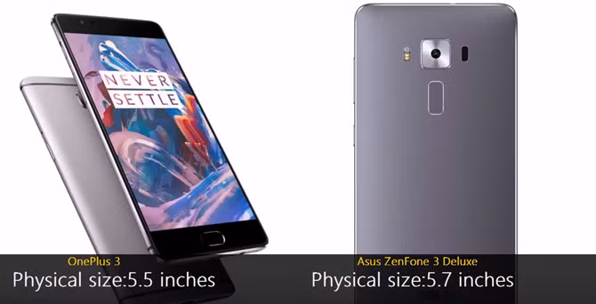 Điểm khác biệt nữa, Zenfone 3 trang bị camera sau độ phân giải lên tới 23MP cao hơn so với 16MP của OnePlus 3, và cùng được tích hợp công nghệ chống rung quang học OIS, LED flash ...