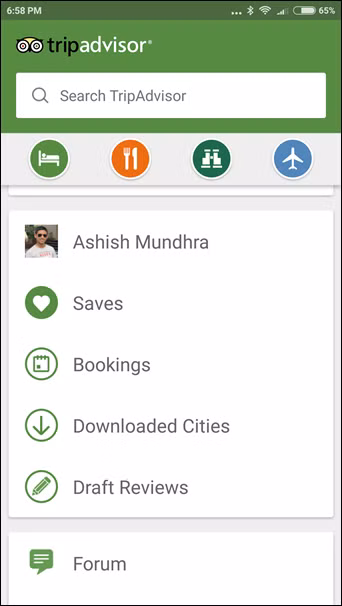 Hiện trên TripAdvisor đã có hơn 300 thành phố và ta có thể tải đường dẫn offline rồi xem hướng dẫn của từng thành phố kèm hình ảnh mà không cần có kết nối mạng. Đây là ứng dụng thiết yếu khi ta đi đến những thành phố mới.