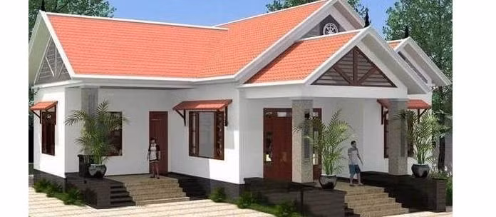 5 mẫu nhà cấp 4 ba phòng ngủ giá chỉ từ 300 triệu - Hình 4 5 mau nha cap 4 ba phong ngu gia chi tu 300 trieu-Hinh-4