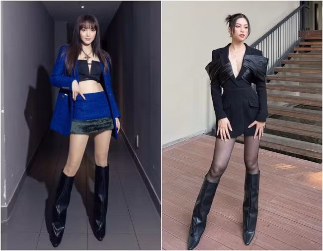 Đụng hàng đôi boots hầm hố với Tiểu Vy - Hình 4 Dung hang doi boots ham ho voi Tieu Vy-Hinh-4