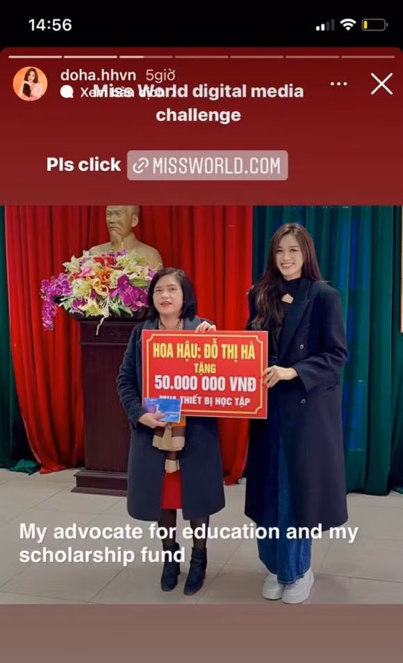 Đỗ Thị Hà được khen ngợi vì hành động ý nghĩa trước thềm Miss World Do Thi Ha duoc khen ngoi vi hanh dong y nghia truoc them Miss World