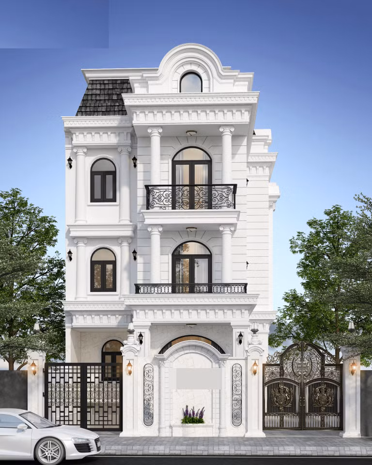 Nhà ống tân cổ điển 3 tầng đẹp và tiện nghi, ai cũng khen nức nở Nha ong tan co dien 3 tang dep va tien nghi, ai cung khen nuc no