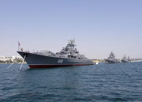 Đội tàu chiến của Hạm đội Biển Đen ở Sevastopol.