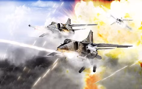 Ảnh độ họa MiG-27 khai hỏa pháo 30mm, phóng tên lửa, ném bom.