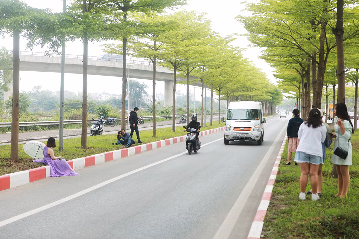Tuy nhiên, khi đến chụp ảnh, nhiều người tạo dáng bên mép đường gây mất an toàn giao thông và ảnh hưởng đến tính mạng của chính mình.