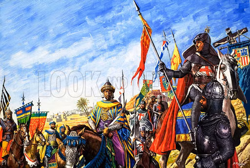 6. Cuộc Thập tự chinh thứ 6 (1228 - 1229): Đây là cuộc Thập tự chinh đạt được thành công lớn dù thực tế Thập tự quân không hành động nhiều. Hoàng đế Frederic II (Đế quốc La Mã thần thánh) là người dẫn đầu Thập tự quân lần thứ sáu, nhưng ông đã nhanh chóng trở về và đã bị Giáo hoàng rút phép thông công.