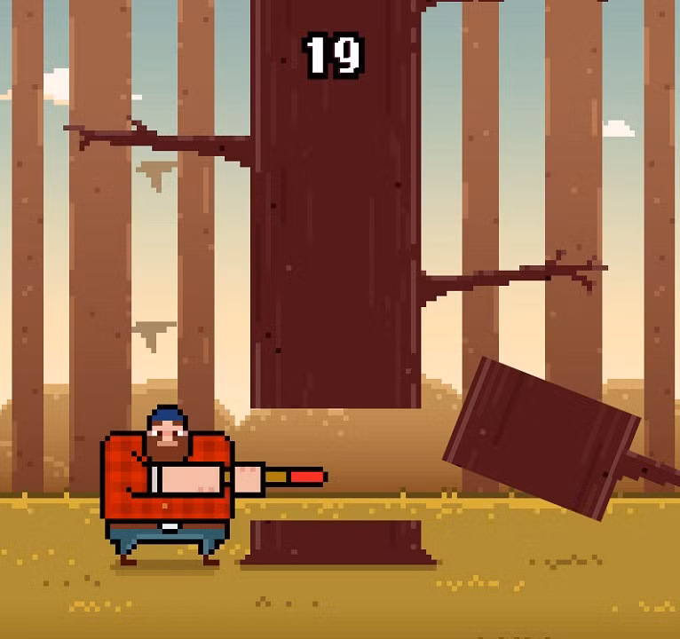 Điểm khó ở game này là phải di chuyển thật nhanh để tránh cành cây va vào người khi thân cây bị chém ngày càng thấp xuống. Tốc độ của game sẽ nhanh lên rất nhiều sau mỗi level, đòi hỏi người chơi vô cùng tập trung, nhanh nhẹn, nếu không muốn bị "thanh củi phang vào mặt".