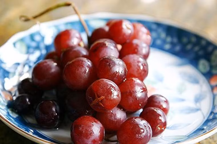 Lựa chọn nho đỏ cho bữa ăn. Nho cung cấp lượng lớn resveratrol, một chất chống oxy hóa làm chậm sự phát triển của tế bào ung thư ở hạch bạch huyết, dạ dày, gan, ngực. Đặc biệt, nho đỏ và nho tím thường chứa resveratrol nhiều hơn cả.