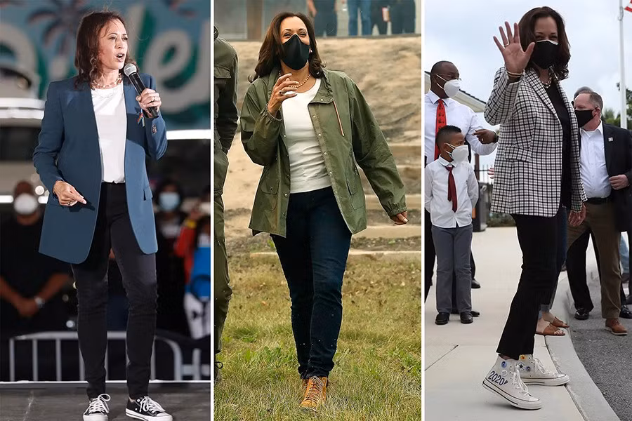 Tuy nhiên, có một ngoại lệ là bà Harris mê giày thể thao Converse thực sự. Bà có một bộ sưu tập giày của hãng này với nhiều màu sắc và chất liệu và kiểu dáng khác nhau.