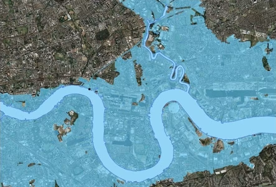 Rào chắn sẽ tạo thành một bức tường khổng lồ chắn ngang sông Thames khi được nâng lên toàn bộ, giúp bảo vệ London khỏi nguy cơ ngập lụt, các cơn bão, thủy triều dâng…