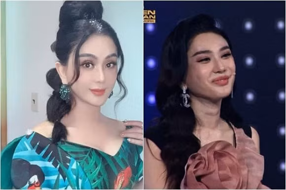 Loạt ảnh selfie bị đem ra so sánh với những khoảnh khắc kém xinh của cô trên sóng truyền hình.