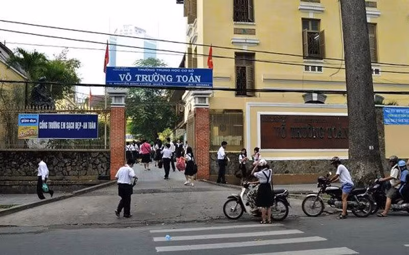Ngày nay nơi đây là trường THCS Võ Trường Toản, số 11 đường Nguyễn Bỉnh Khiêm. Ảnh: Foody.