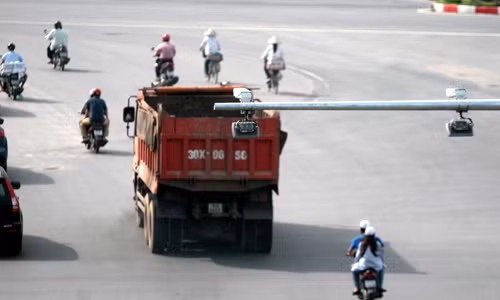 Hệ thống camera với hàng chục máy tại nút giao Big C được lắp đặt mới đây.