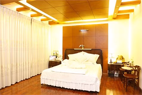 Phòng ngủ kín đáo, ấm áp.