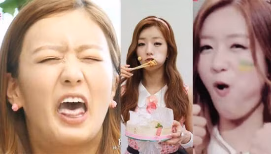 Bomi nhóm nhạc A Pink luôn bị chộp những phút xấu xí kinh hoàng như thế này.