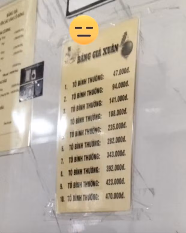Bang gia hu tieu khien khach hang nhin da muon 