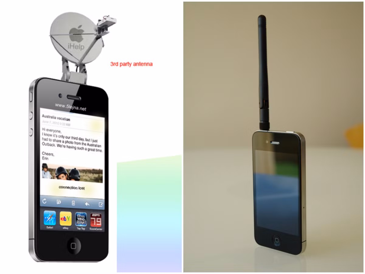 Năm 2010, một trong những sự kiện nóng về công nghệ di động là iPhone 4 vừa ra mắt thị trường đã bị sự cố. Máy liên tục mất sóng khi sử dụng. Nhiều người chế nhạo smartphone này với chiếc ăng-ten dài ngoằng hoặc gắn một chiếc chảo thu phát sóng. Dù Apple tìm mọi cách biện hộ và sửa sai, xong có lẽ đây là một dấu ấn khó phai trong sự nghiệp nhà "táo".