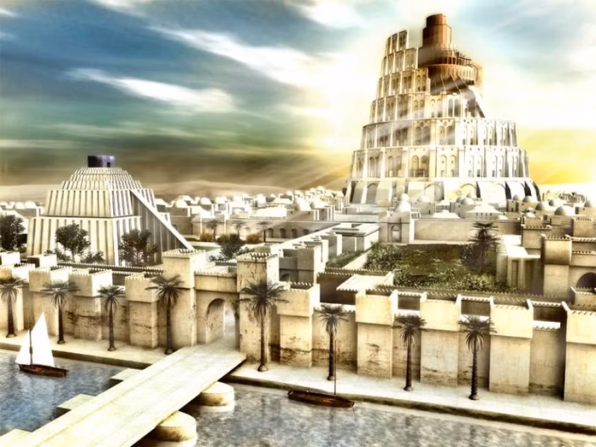 4. Babylon là thành phố giàu có, hiện đại và quyền lực, đặc biệt là thời kỳ cầm quyền của vua Nebuchadnezzar. Thành phố Babylon trải dài trên diện tích rất rộng lớn, với một bức tường gạch dày bao quanh cùng 250 tòa tháp cao tới gần140 m.