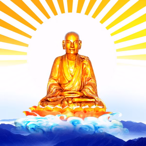 Một mẫu tượng Phật hoàng Trần Nhân Tông.