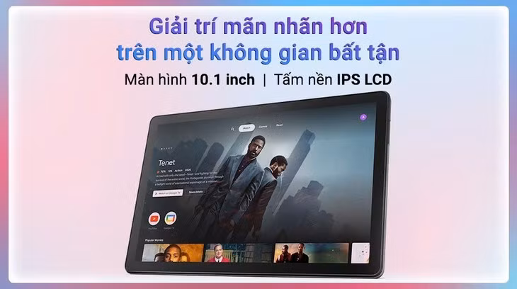 Lenovo Tab M10 Gen 3 màn hình lớn 10 inch với giá 2.890.000 đồng. Ảnh: Phone Arena Lenovo Tab M10 Gen3 Joystar Junior 10
