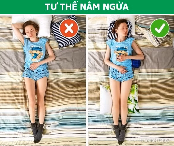 Những người nằm ngửa khi ngủ thường thể hiện khuynh hướng hoàng gia như những nữ hoàng hay vị vua. Họ tự tin, tự do, cởi mở và thích tìm kiếm trải nghiệm. Theo nhà nghiên cứu về giấc ngủ Chris Idzikowski, tư thế nằm ngửa khi ngủ được phân loại thành tư thế người lính và tư thế sao biển. Theo đó, người ngủ trong tư thế người lính với chân và tay duỗi thẳng thường dè dặt và ít nói nhưng có tiêu chuẩn cao.