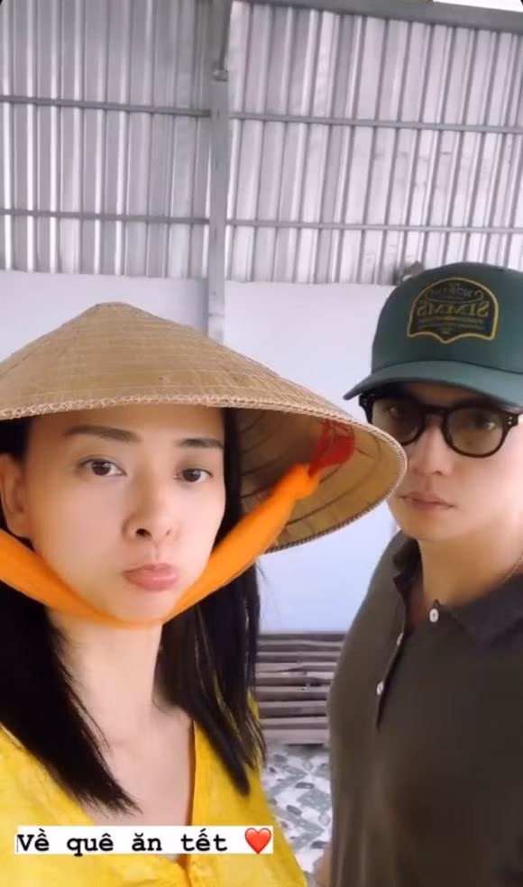 Huy Tran theo Ngo Thanh Van ve que an Tet, khoe nhan sac rang ngoi-Hinh-3