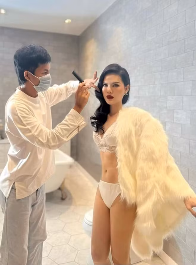Hau truong chup anh cua Le Ngoc Trinh, vo Tay Bui Tien Dung-Hinh-2