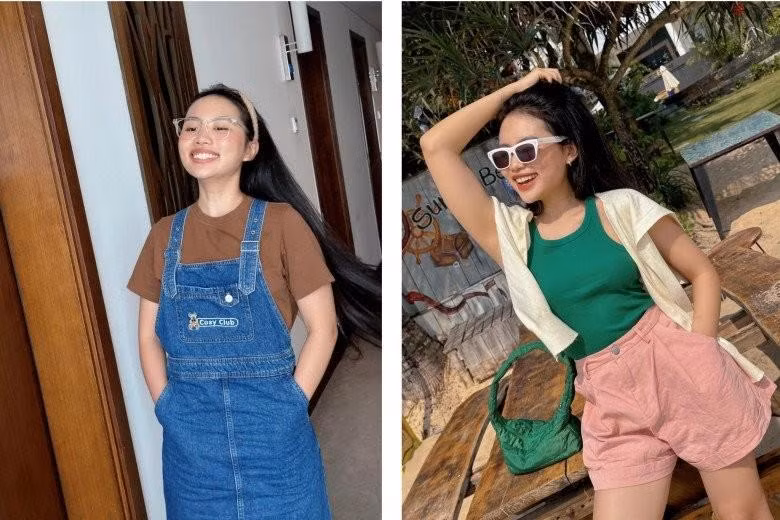 Còn nhớ, chỉ vài tháng trước, "cô bé dân ca" còn lăng xê những mốt thời trang nhí nhảnh, trẻ trung. Phương Mỹ Chi yêu thích những item năng động như quần short, yếm jeans đi cùng áo phông,...